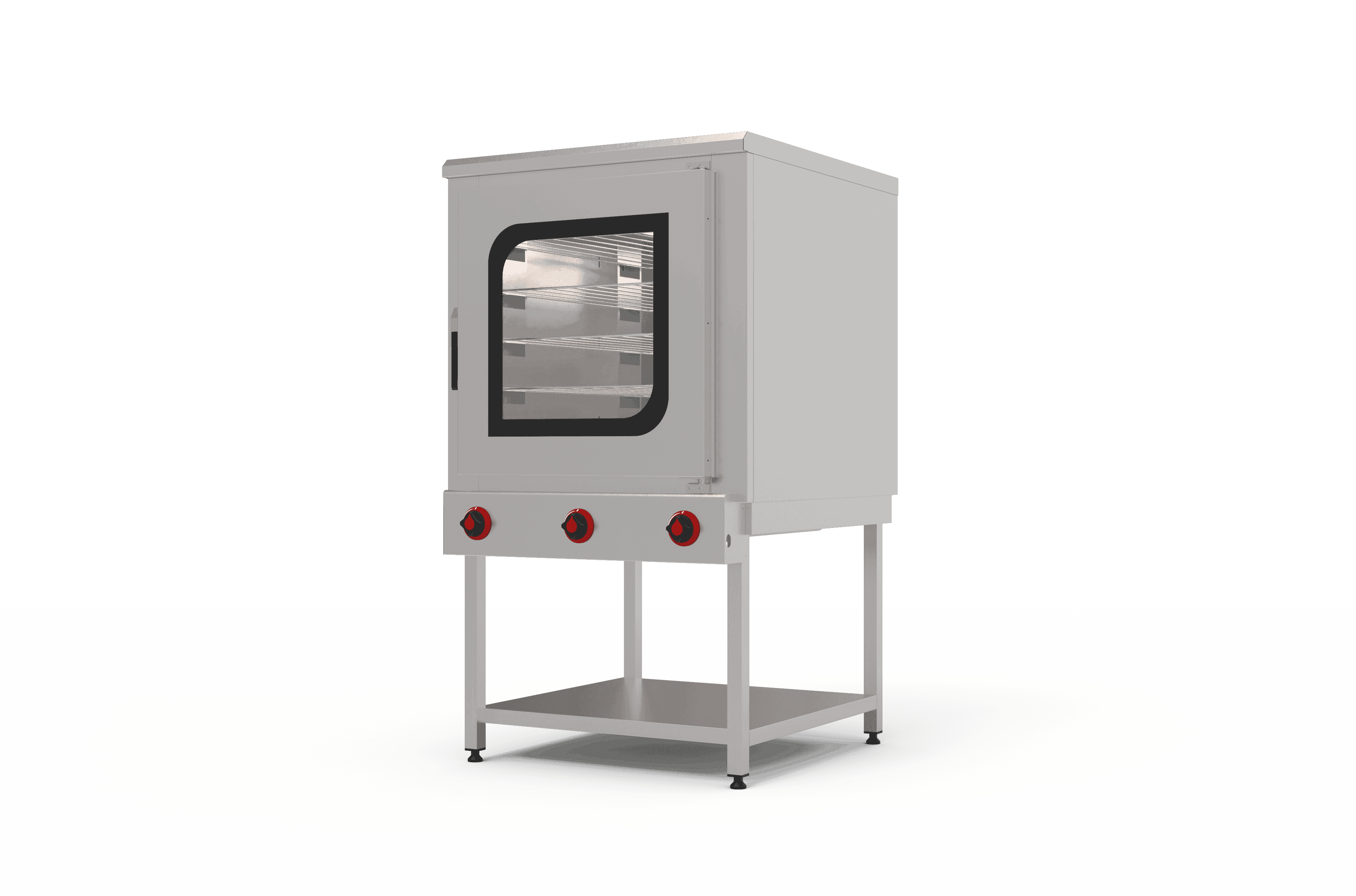 Gazlı Pasta Börek Fırını - 5 Katlı (90x90 cm) - Çift Kapılı