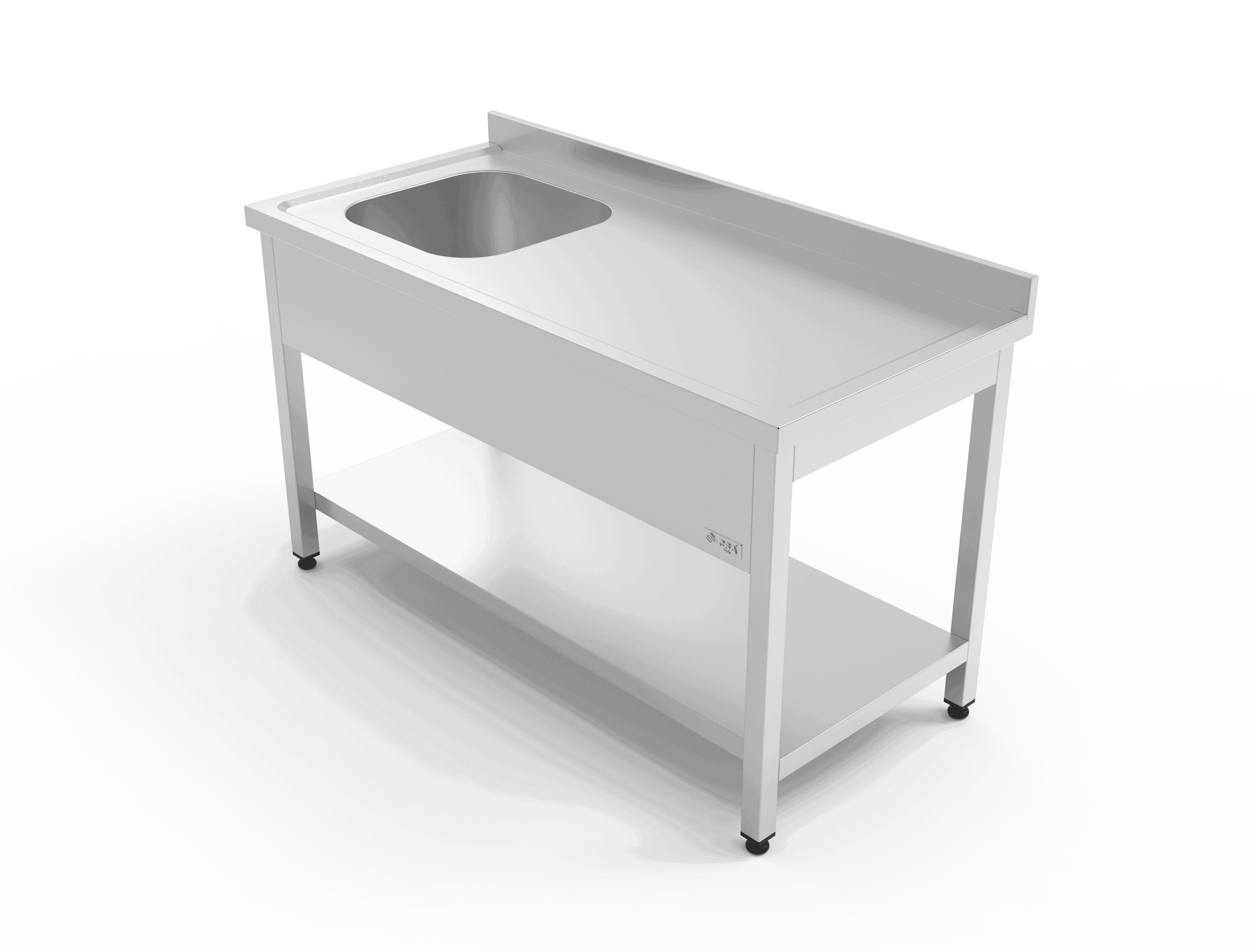 Taban Raflı Tek Evyeli Tezgah