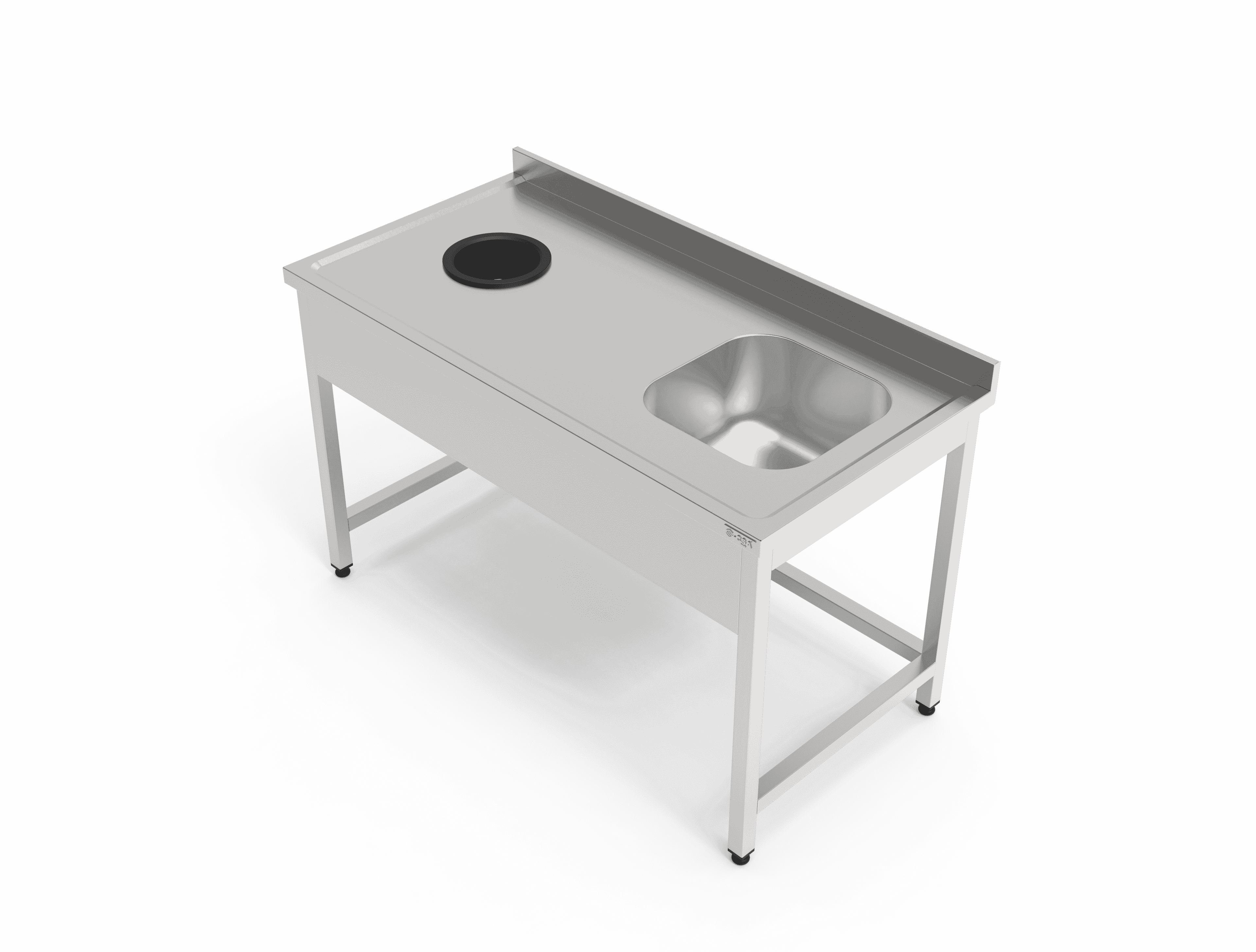 Sıyırma Hunili Tek Evyeli Tezgah