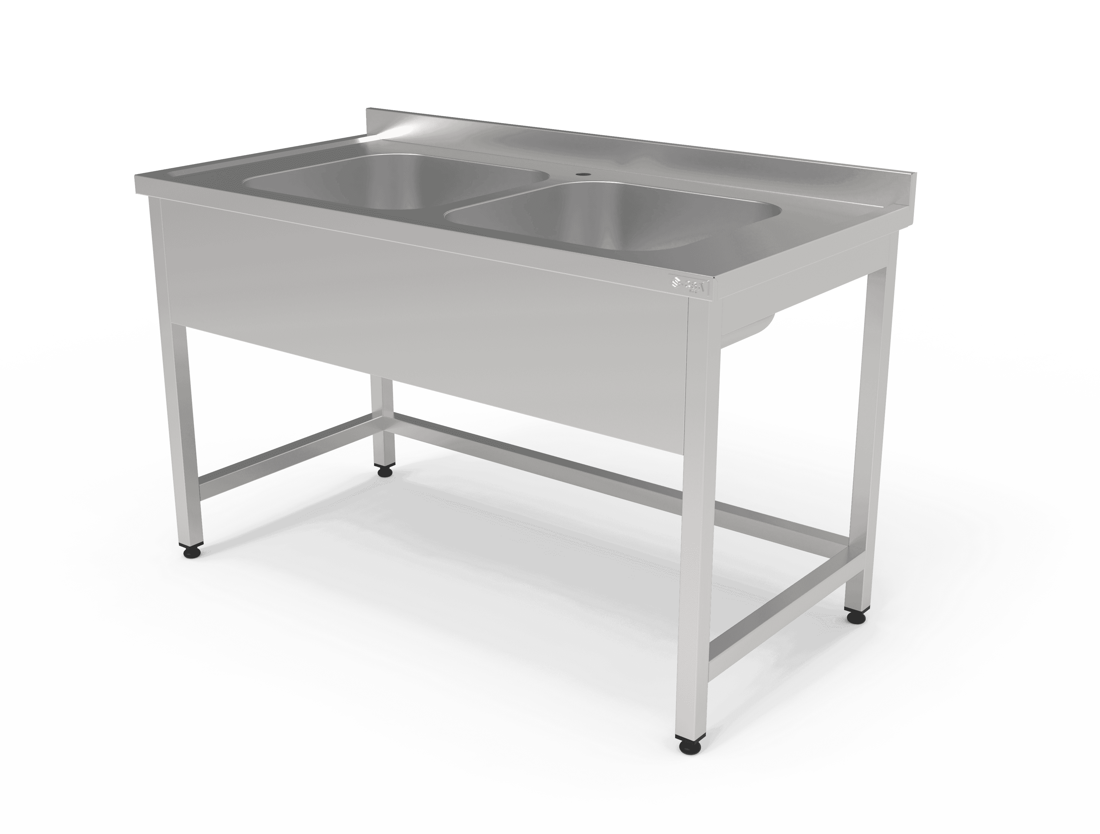 Taban Rafsız İki Evyeli Tezgah