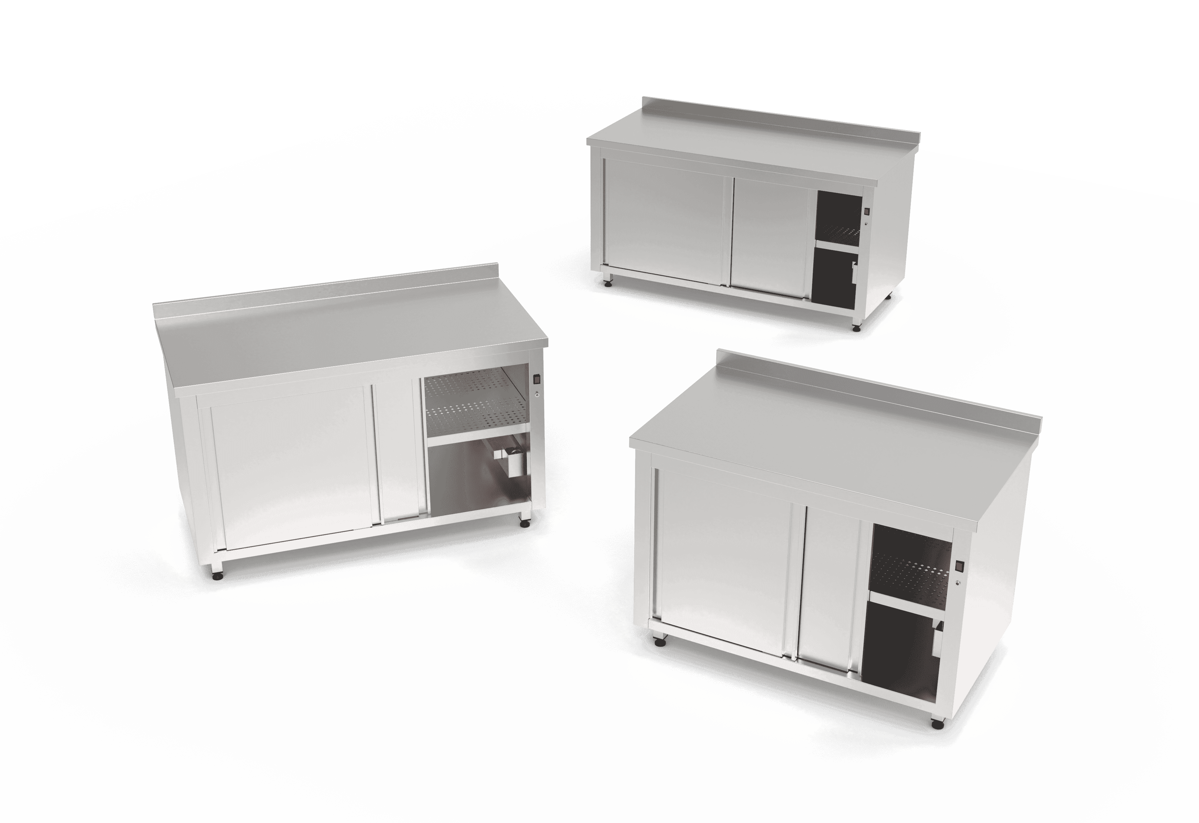 Sürgü Kapılı Dolaplı Tezgahlar